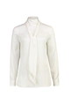 Blouse van stretchzijde