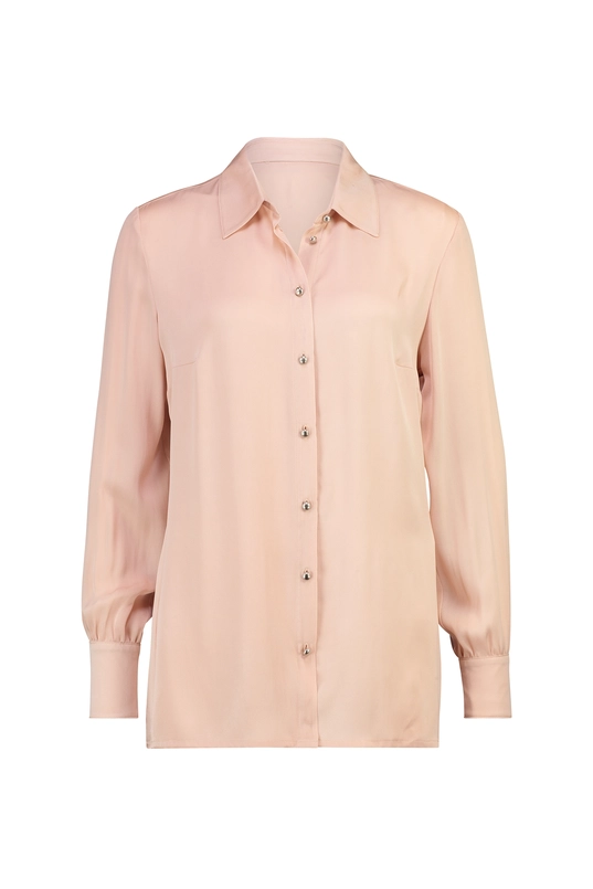 Blouse van stretchzijde