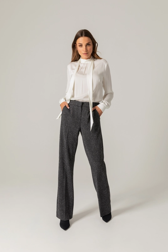 Blouse van stretchzijde
