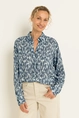 Blouse, woven, allover print, long slvs