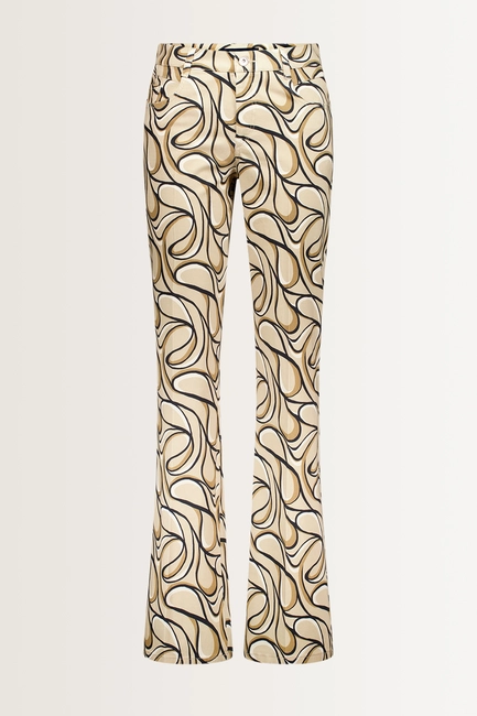 Bootcut broek grafische print Zuri126