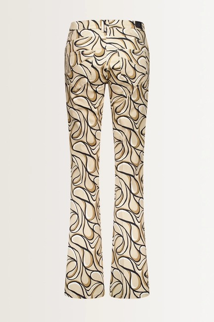 Bootcut broek grafische print Zuri126