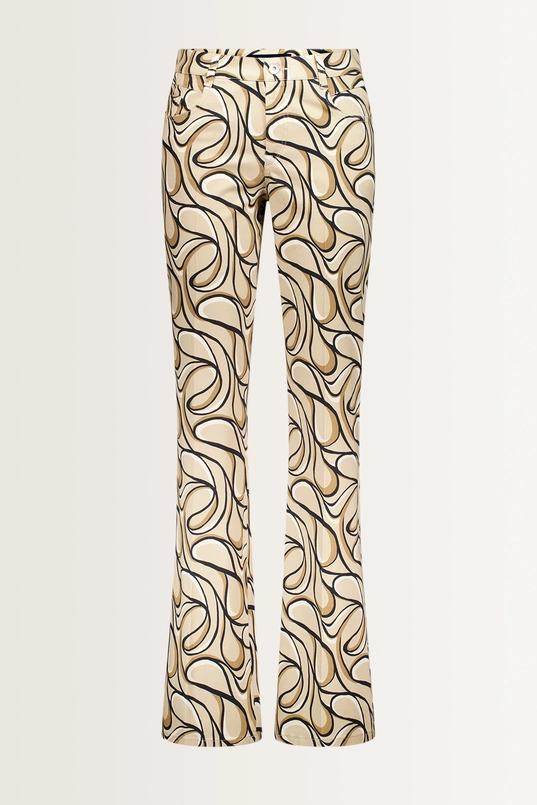 Bootcut broek grafische print Zuri126