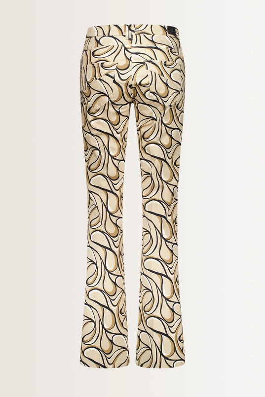 Bootcut broek grafische print Zuri126