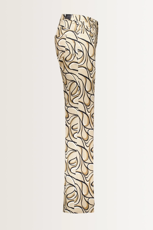 Bootcut broek grafische print Zuri126