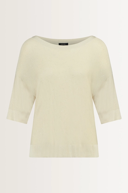 Boothals trui glitteraccent