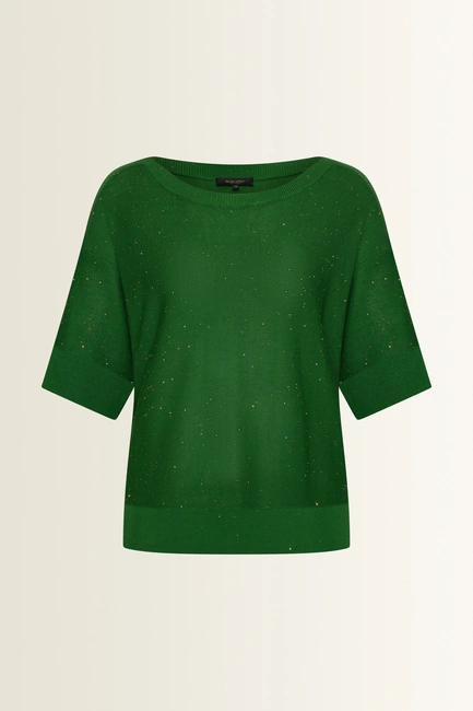Boothals trui glitteraccent