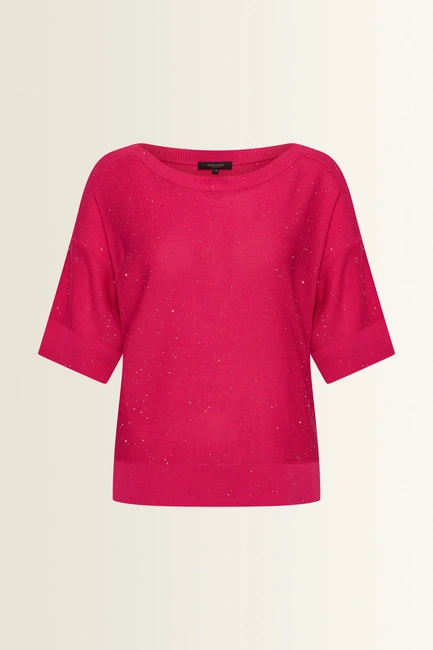 Boothals trui glitteraccent