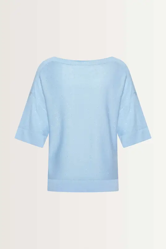 Boothals trui glitteraccent