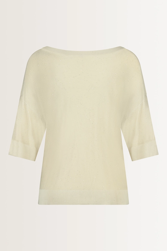 Boothals trui glitteraccent