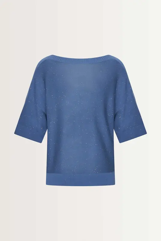 Boothals trui glitteraccent