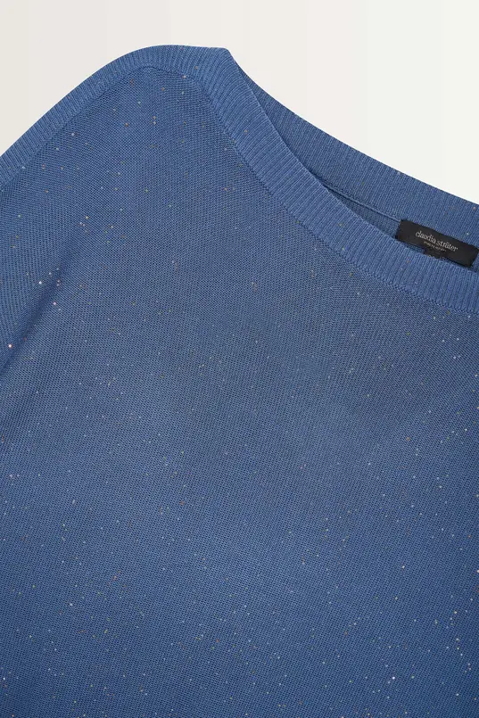 Boothals trui glitteraccent