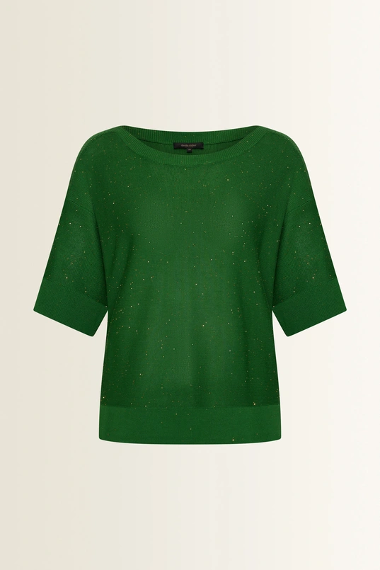 Boothals trui glitteraccent