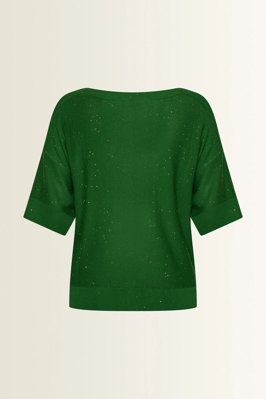Boothals trui glitteraccent