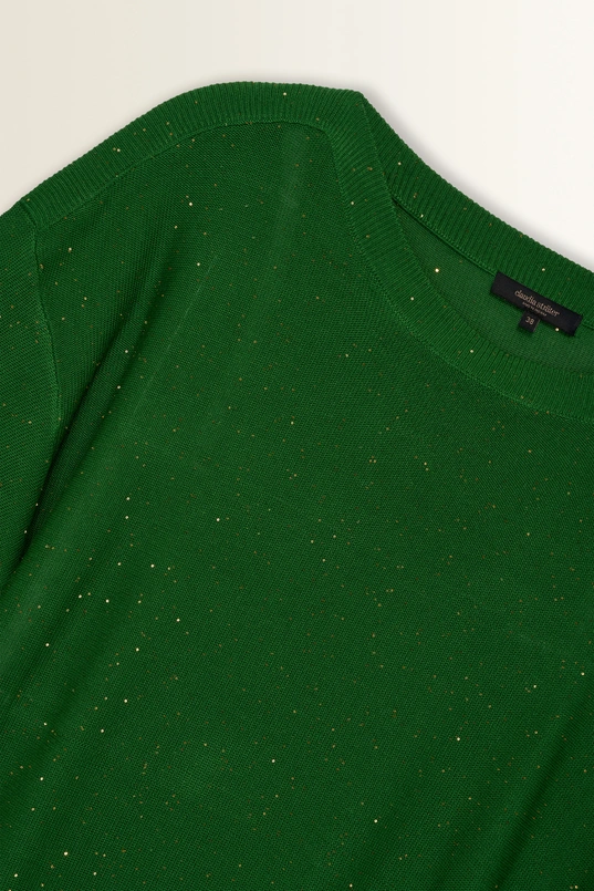 Boothals trui glitteraccent