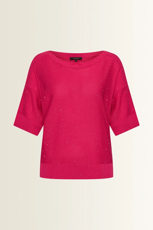 Boothals trui glitteraccent