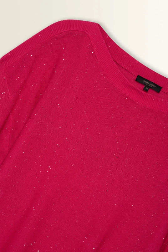 Boothals trui glitteraccent