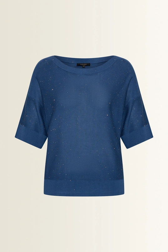 Boothals trui glitteraccent