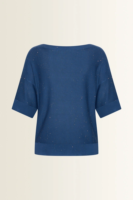Boothals trui glitteraccent