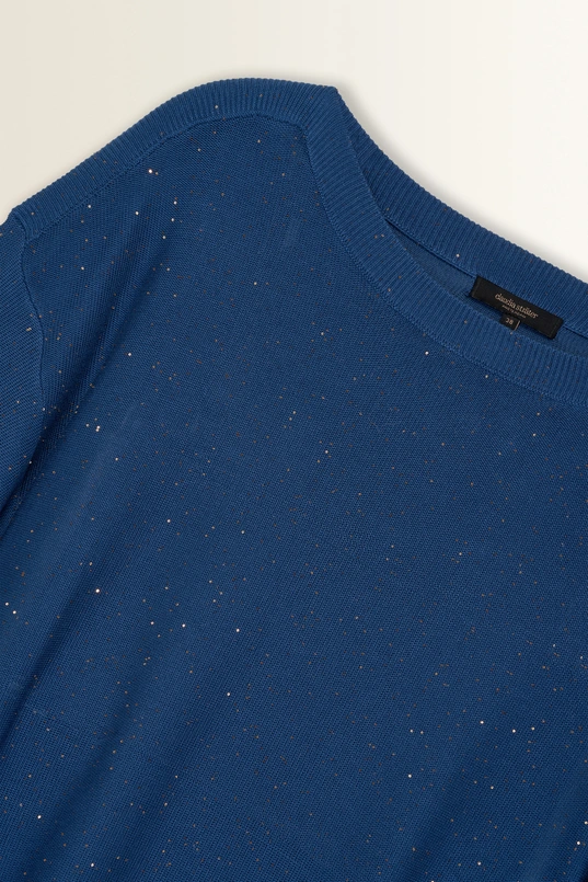 Boothals trui glitteraccent