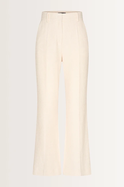 Bouclé broek subtiele flare