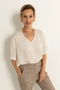 Boxy blouse met V-hals