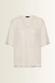 Boxy blouse met V-hals