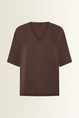 Boxy blouse met V-hals