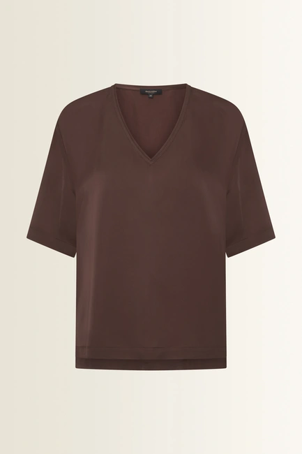 Boxy blouse met V-hals