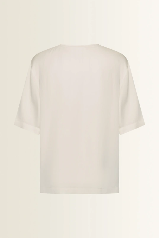 Boxy blouse met V-hals