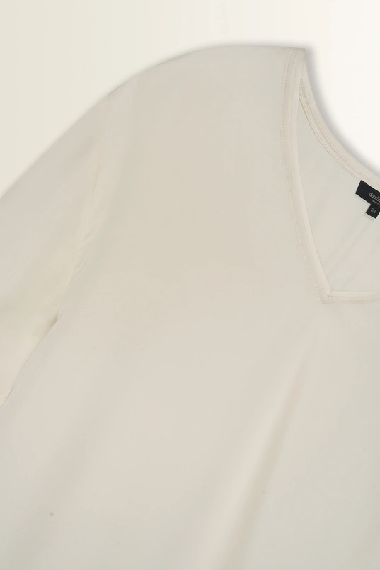 Boxy blouse met V-hals