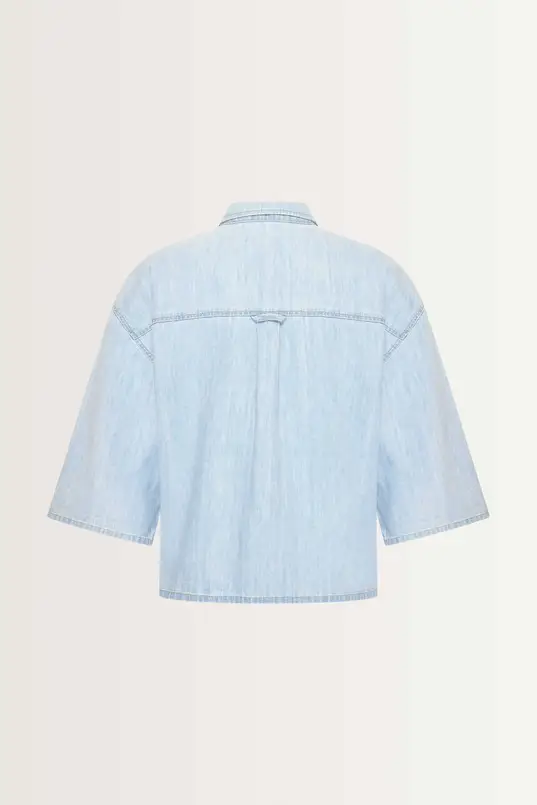 Boxy denim blouse