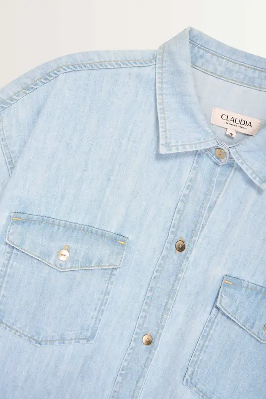 Boxy denim blouse