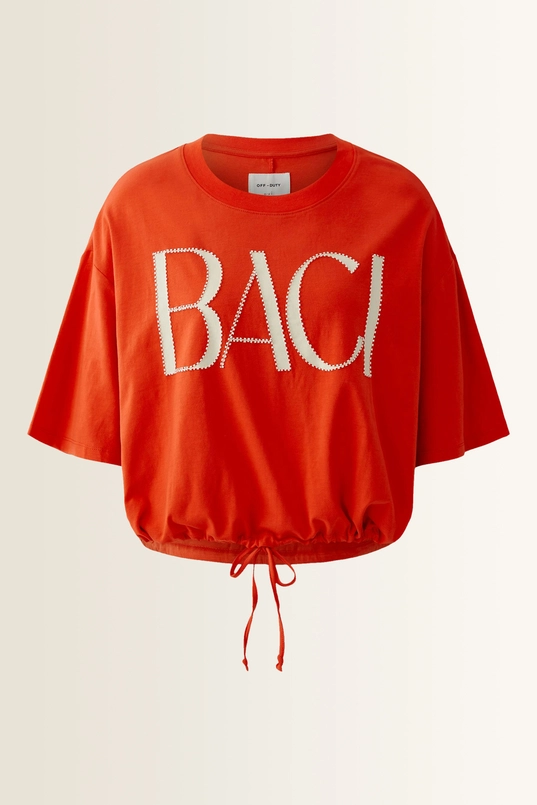 Boxy T-shirt met kralendetails OUI