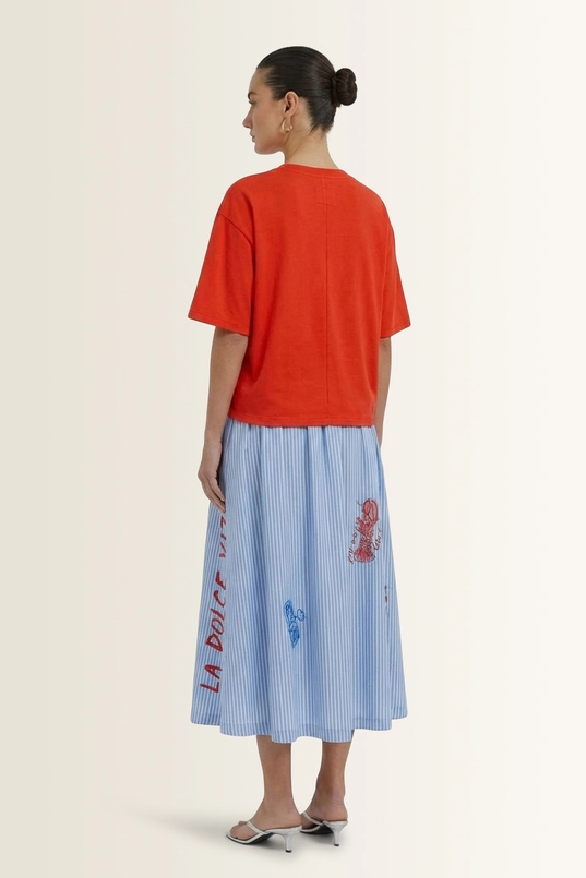Boxy T-shirt met kralendetails OUI
