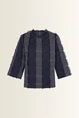 Boxy top met ruitstructuur