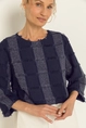 Boxy top met ruitstructuur