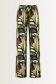 Broek botanische print en wijde pijpen