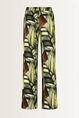 Broek botanische print en wijde pijpen