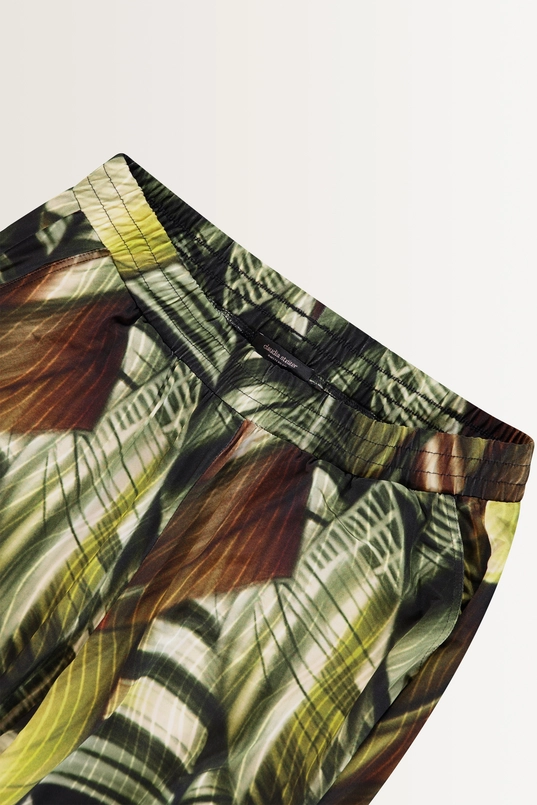Broek botanische print en wijde pijpen