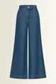 Broek in soepelvallende denim