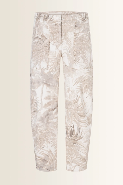 Broek met bladerenprint Ocean Cambio
