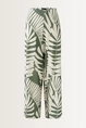 Broek met bladprint OUI