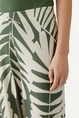 Broek met bladprint OUI