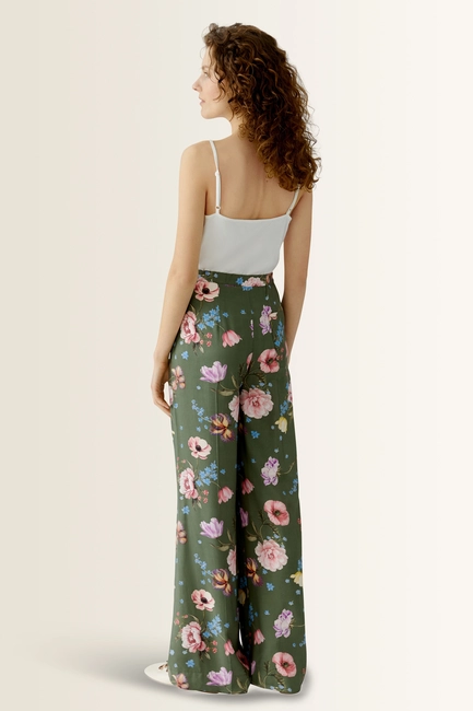 Broek met bloemenprint OUI