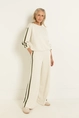 Broek met contraststrepen