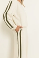 Broek met contraststrepen