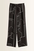 Broek met crêpestructuur Cevil graphic Someday