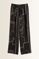 Broek met crêpestructuur Cevil graphic Someday