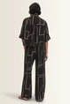 Broek met crêpestructuur Cevil graphic Someday
